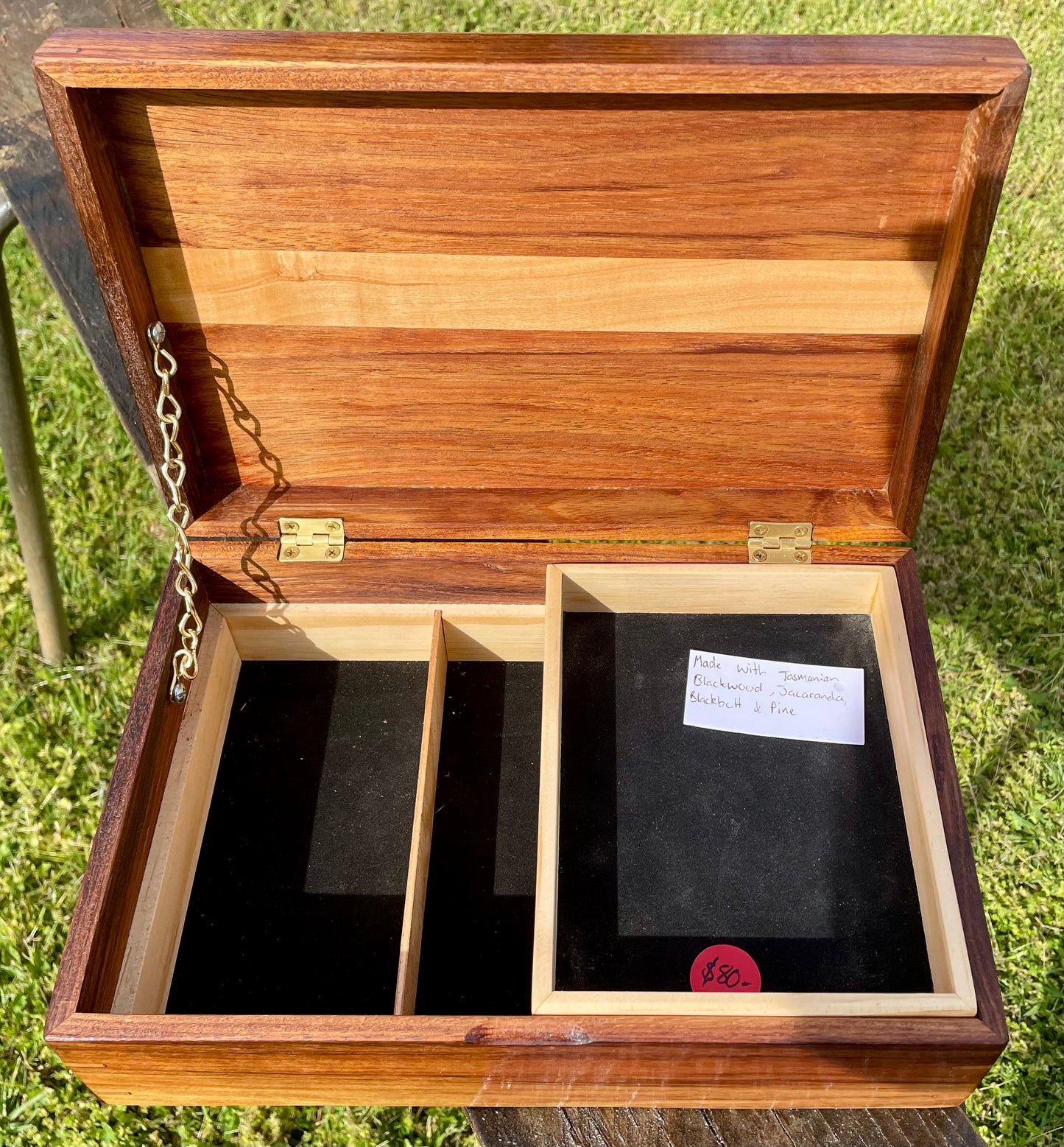 Tasmanian Blackwood box with splines