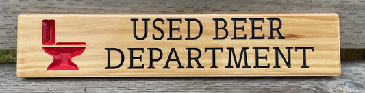 Used Beer Department Sign