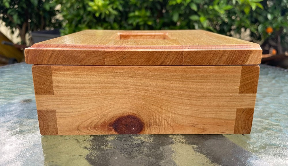 Small Cypress Pine Dovetail Box 198mm x 178mm x 76mm