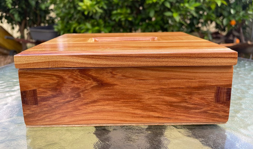 Cypress Pine Dovetail Box 201mm x 156mm x 75mm