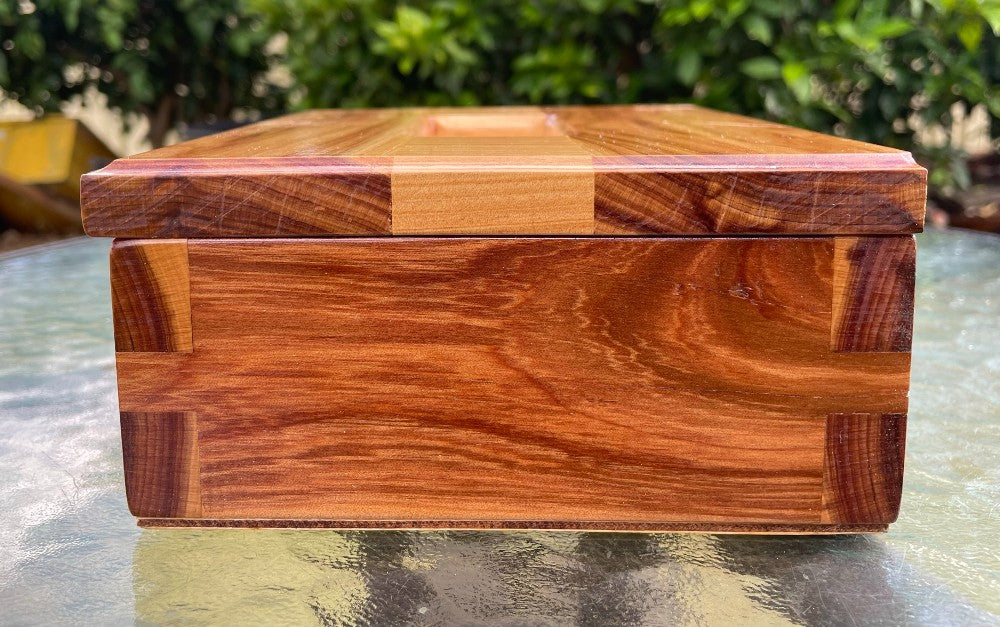 Cypress Pine Dovetail Box 201mm x 156mm x 75mm